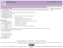 Tablet Screenshot of dnasurnames.info